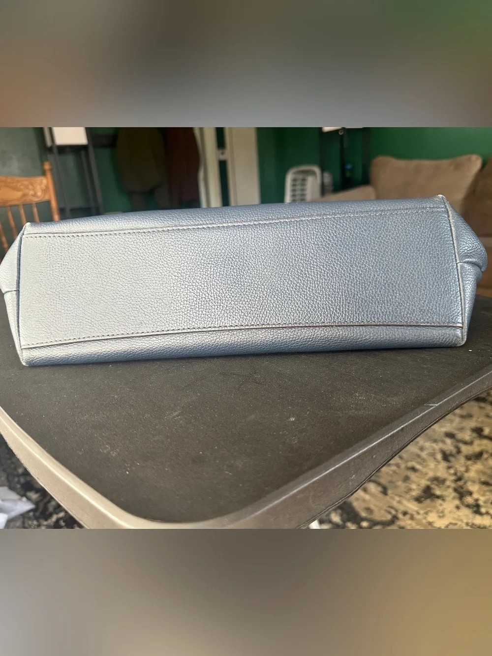 Michael Kors Aria Large Leather Bag in Navy